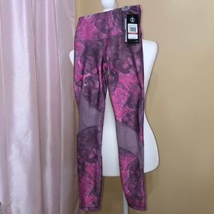 Under armour ankle crop pink purple leggings xs